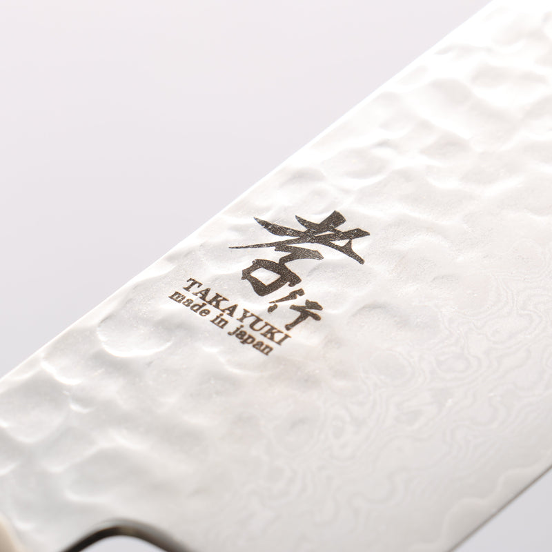 堺 孝行 VG10 33層大馬士革紋 菜切 160mm 牛骨 握把 附刀鞘 - 清助刃物