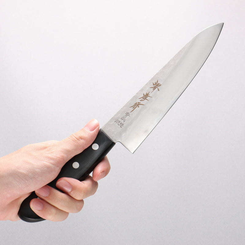 堺 孝行 青鋼 鎚目 3層 牛刀 180mm - 清助刃物