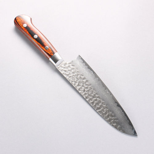 堺 孝行 VG10 33層 大馬士革紋 三德刀 180mm 桃花心合成木 握把 - 清助刃物
