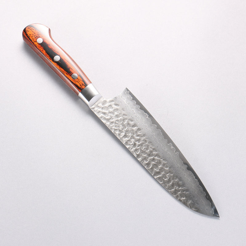 堺 孝行 VG10 33層 大馬士革紋 三德刀 180mm 桃花心合成木 握把 - 清助刃物