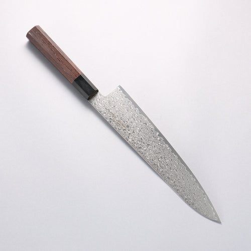 堺 孝行 銀河 ZA-18 大馬士革紋 牛刀 240mm 雞翅木握把 - 清助刃物