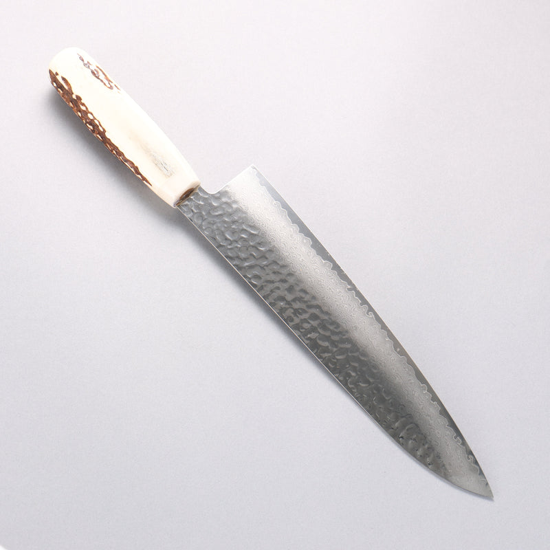 堺 孝行 VG10 33層大馬士革紋 牛刀 240mm 牛骨 握把 附刀鞘 - 清助刃物