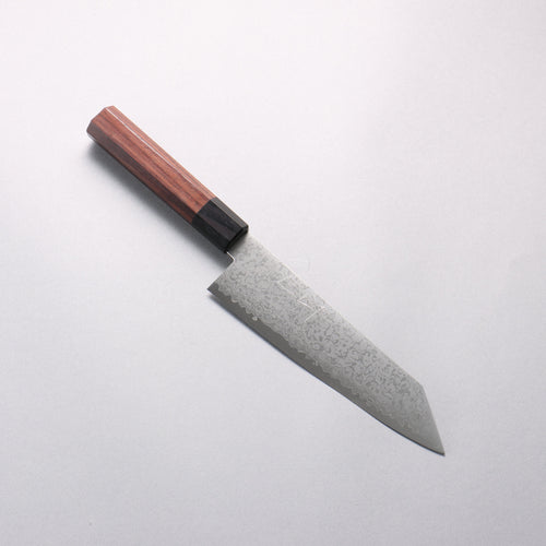 清助 VG10 8層大馬士革紋 切付三德刀 180mm 紫檀木（口輪：黑合成木） 握把 - 清助刃物