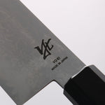 清助 VG10 8層大馬士革紋 切付三德刀 180mm 紫檀木（口輪：黑合成木） 握把 - 清助刃物