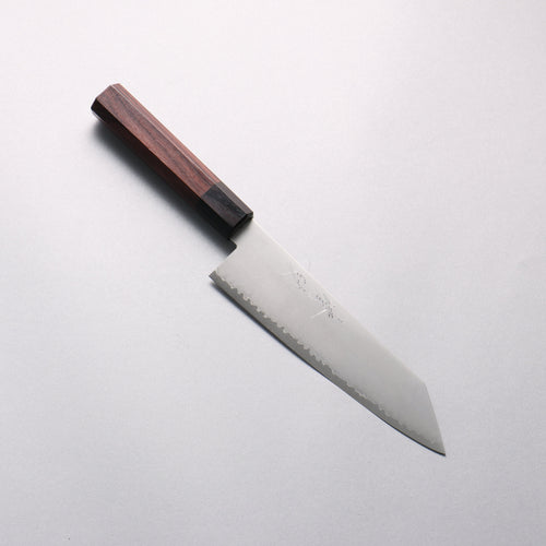 清助 VG10 切付三德刀 180mm 紫檀木（口輪：黑合成木） 握把 - 清助刃物
