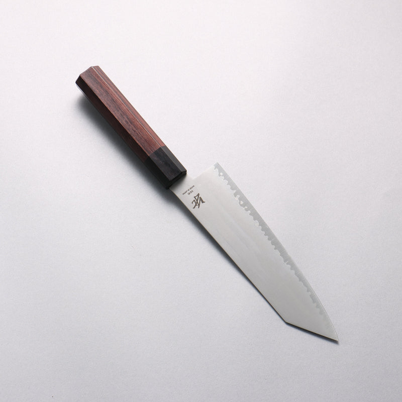 清助 VG10 切付三德刀 180mm 紫檀木（口輪：黑合成木） 握把 - 清助刃物
