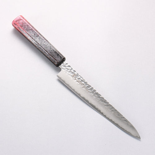 堺 孝行 琳凰 VG10 33層 大馬士革紋 多用途小刀 日本刀 180mm 紅漆塗 握把 - 清助刃物