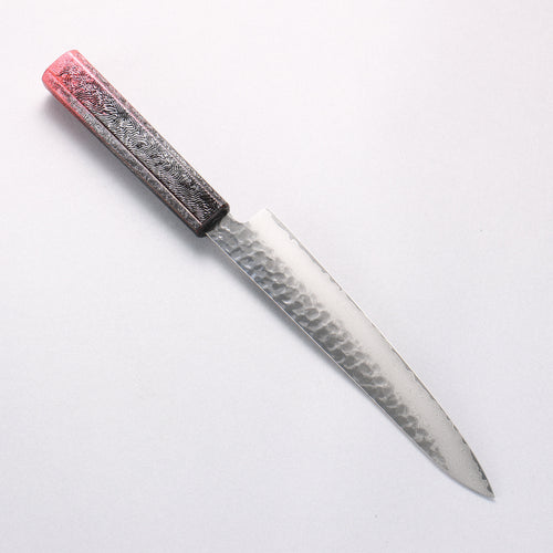 堺 孝行 琳凰 VG10 33層 大馬士革紋 多用途小刀 日本刀 180mm 紅漆塗 握把 - 清助刃物