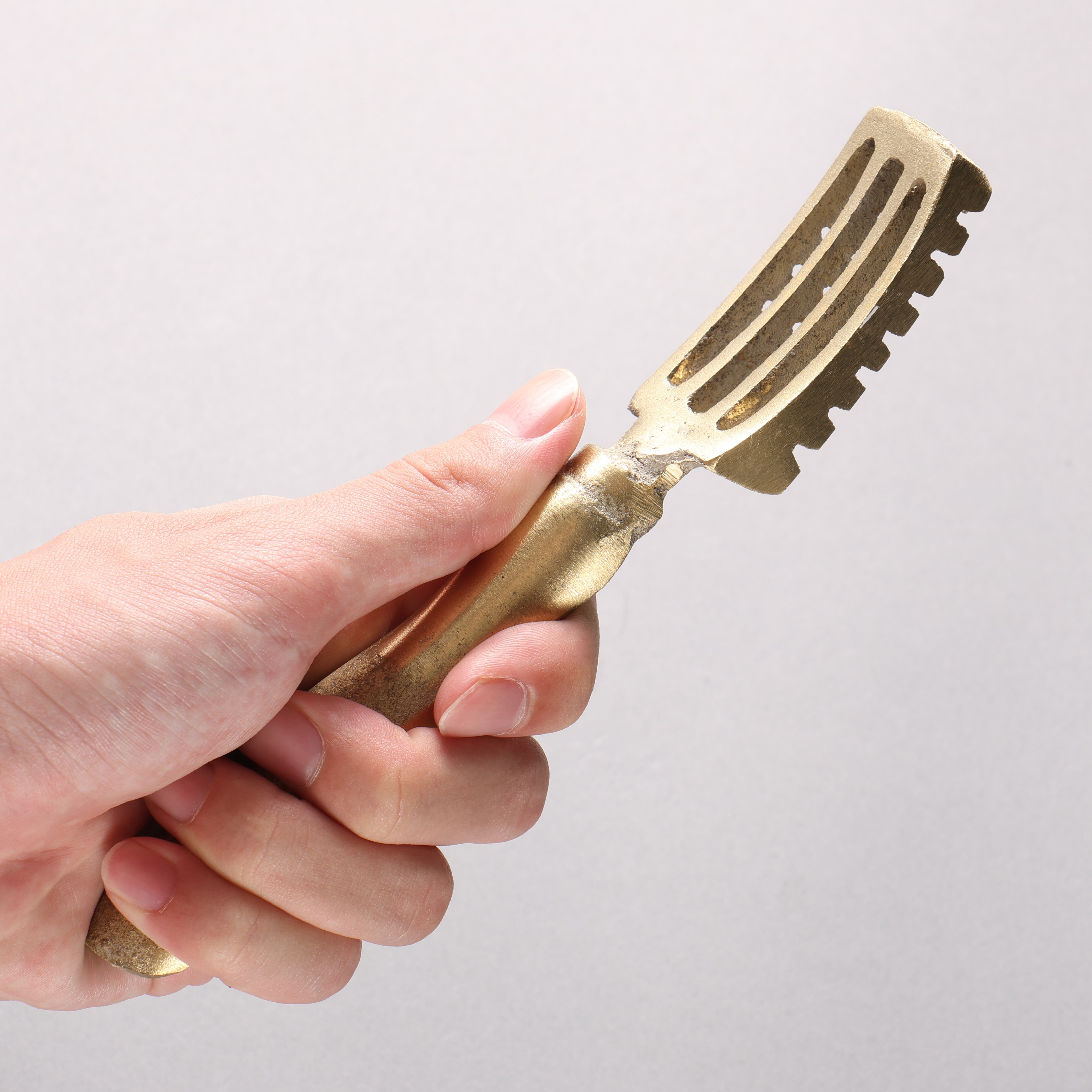 堺 孝行 黃銅 去魚鱗器 180mm - 清助刃物