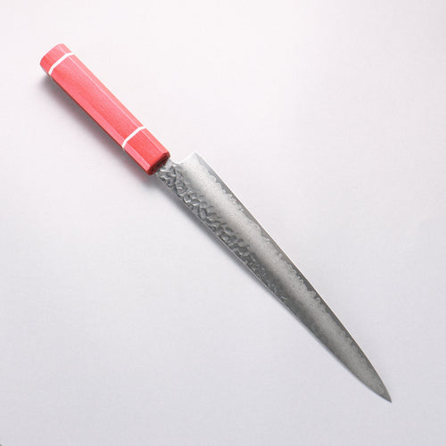 堺 孝行 VG10 33層大馬士革紋 筋引 240mm 櫟木漆塗（皇赤） 握把 - 清助刃物