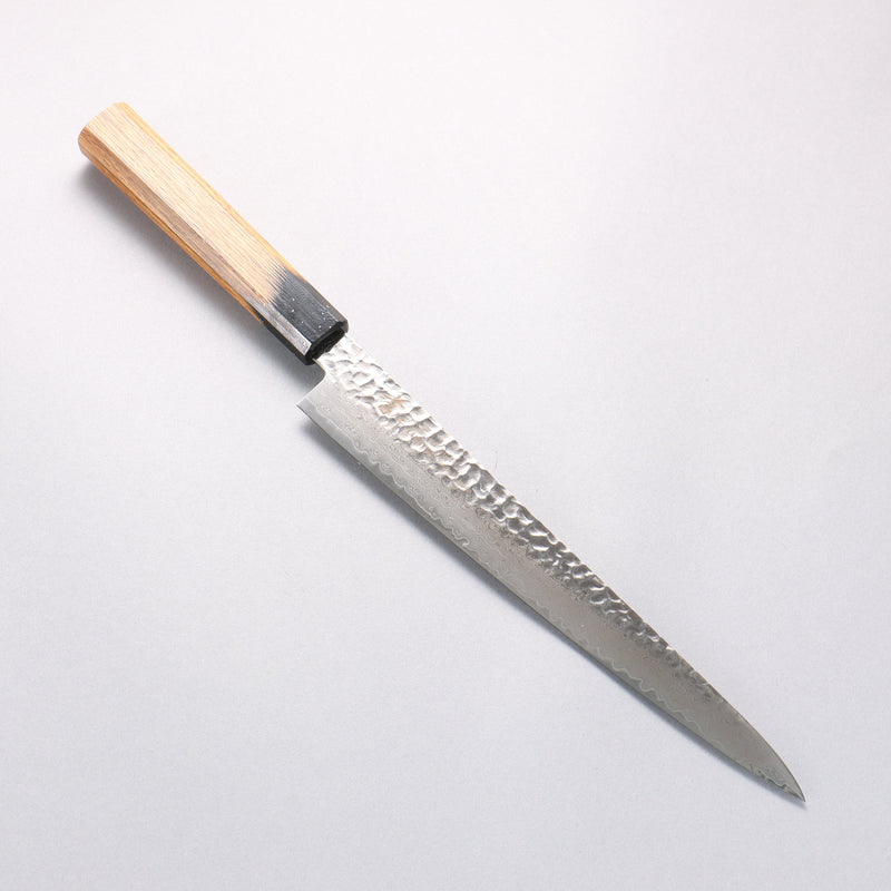 堺 孝行 VG10 33層大馬士革紋 筋引 240mm 櫟木漆塗（黑伸）握把 - 清助刃物