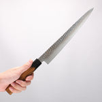 堺 孝行 VG10 33層大馬士革紋 筋引 240mm 櫟木漆塗（黑伸）握把 - 清助刃物