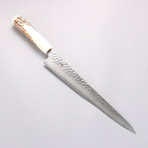 堺 孝行 VG10 33層大馬士革紋 筋引 240mm 牛骨 握把 附刀鞘 - 清助刃物