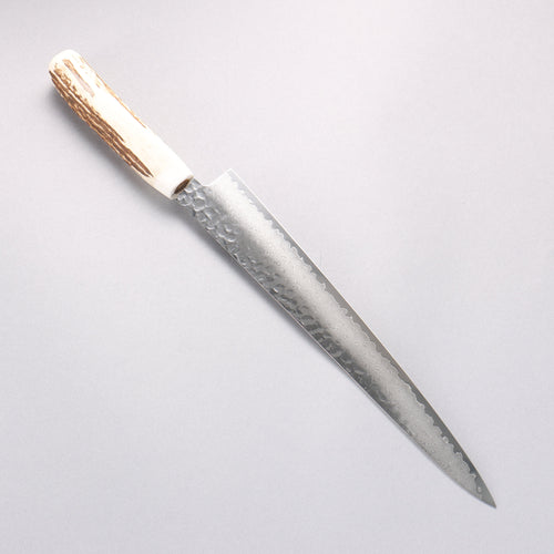 堺 孝行 VG10 33層大馬士革紋 筋引 240mm 牛骨 握把 附刀鞘 - 清助刃物