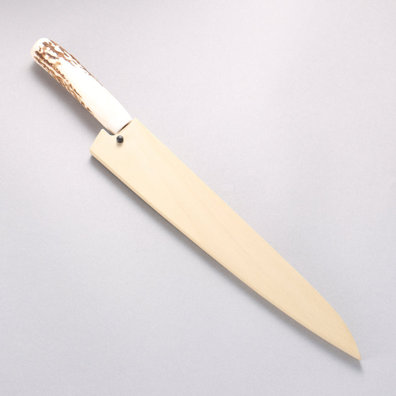 堺 孝行 VG10 33層大馬士革紋 筋引 240mm 牛骨 握把 附刀鞘 - 清助刃物