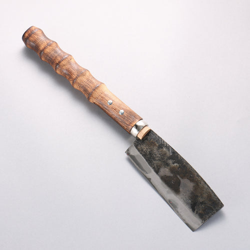 堺 孝行 碳素鋼 黑打 柴刀 （無石突） 天然木 握把 150mm - 清助刃物