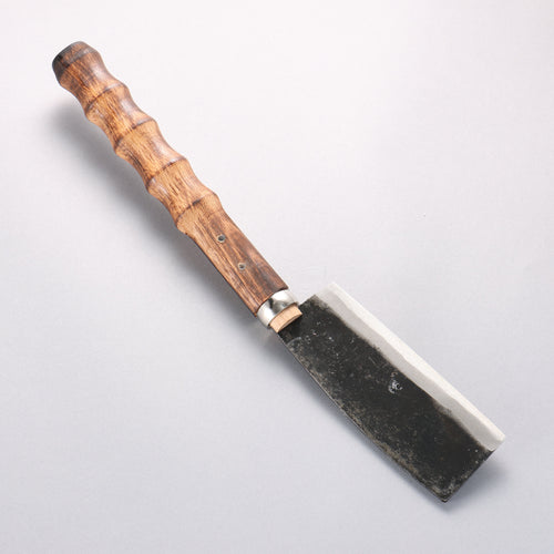 堺 孝行 碳素鋼 黑打 柴刀 （無石突） 天然木 握把 150mm - 清助刃物