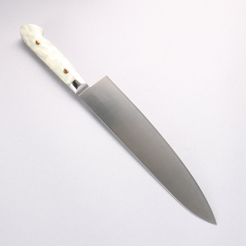 堺 孝行 大廚系列 SP 瑞典鋼 牛刀鮭魚刀型 240mm SP Type III (珍珠) 握把 - 清助刃物