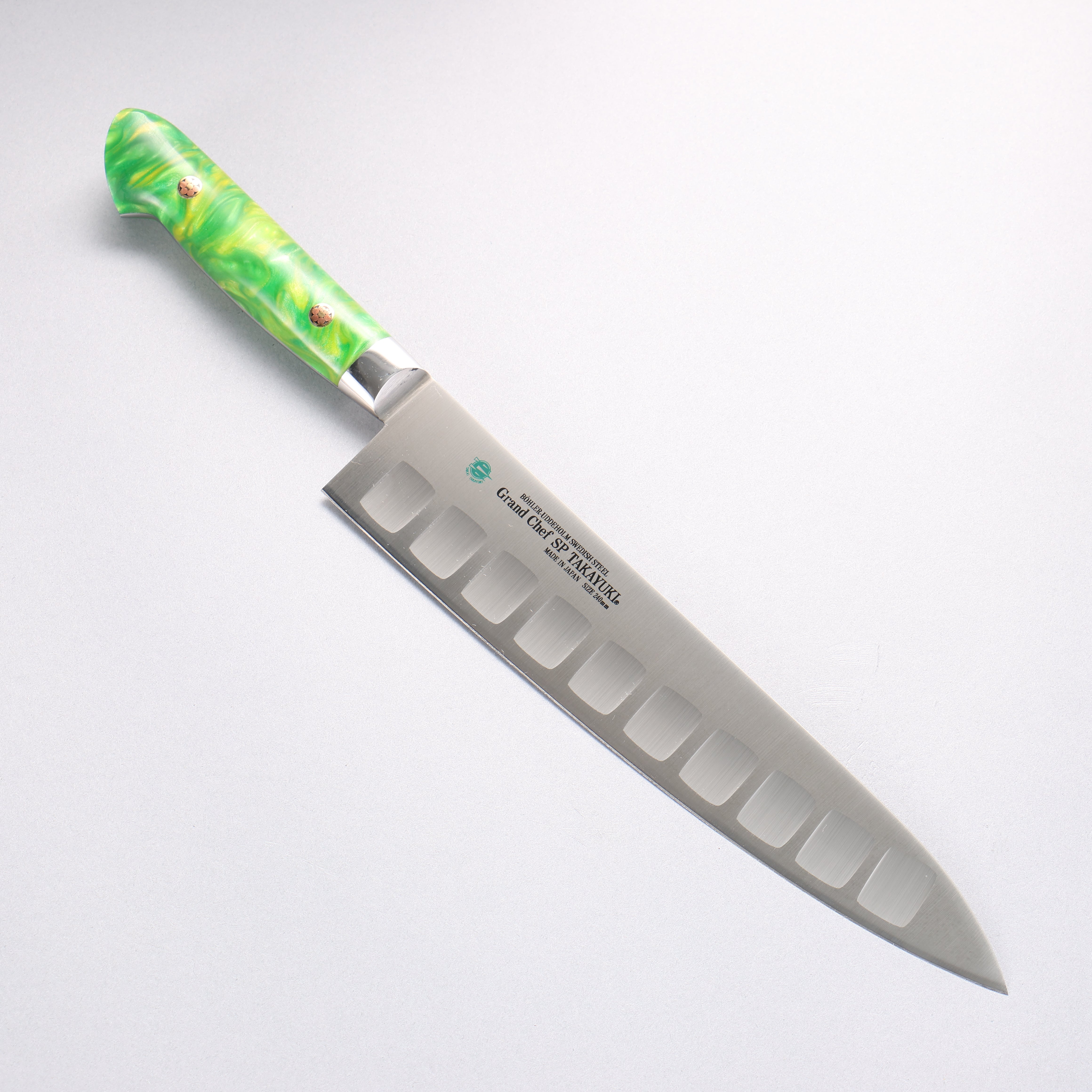 堺 孝行 大廚系列 SP 瑞典鋼 牛刀鮭魚刀型 240mm SP Type III (叢林) 握把 - 清助刃物