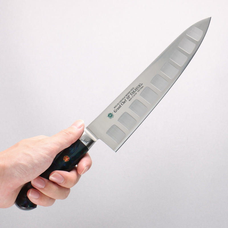 堺 孝行 大廚系列 SP 瑞典鋼 牛刀鮭魚刀型 210mm SP Type III (銀河) 握把 - 清助刃物