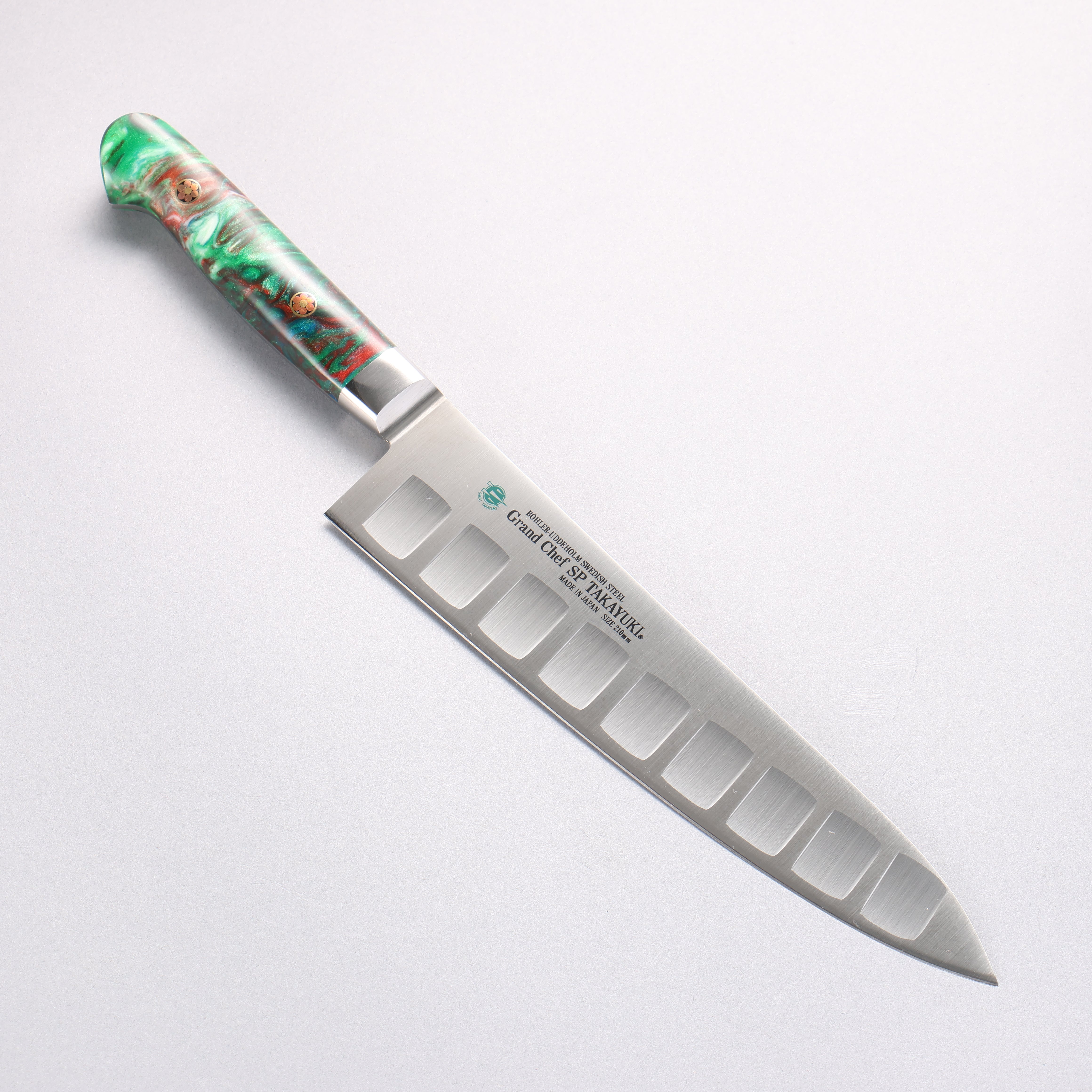 堺 孝行 大廚系列 SP 瑞典鋼 牛刀鮭魚刀型 210mm SP Type III (叢林) 握把 - 清助刃物