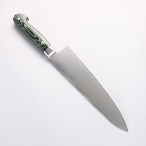 堺 孝行 大廚系列 大廚系列 瑞典鋼 牛刀 210mm 綠米卡塔（樹脂複合材料） 握把 - 清助刃物