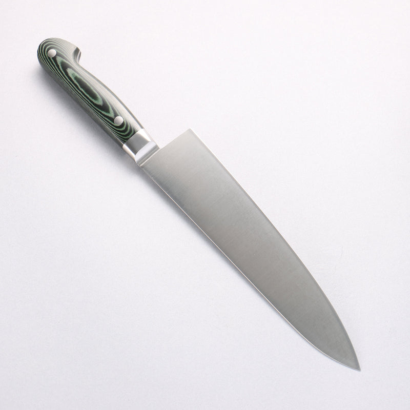 堺 孝行 大廚系列 大廚系列 瑞典鋼 牛刀 210mm 綠米卡塔（樹脂複合材料） 握把 - 清助刃物