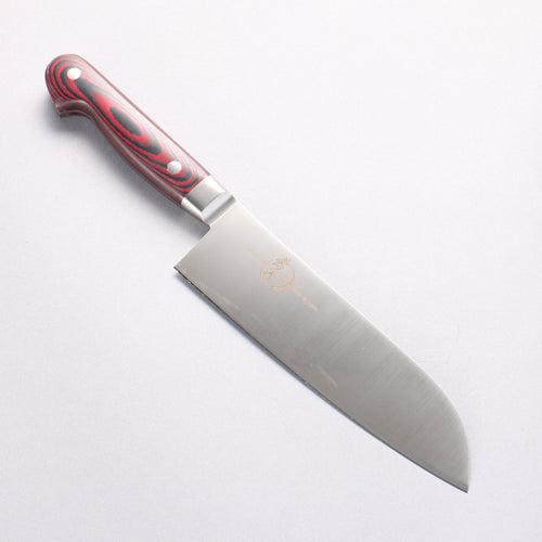 堺 孝行 大廚系列 大廚系列 瑞典鋼 三德刀 180mm 茶色米卡塔（樹脂複合材料） 握把 - 清助刃物
