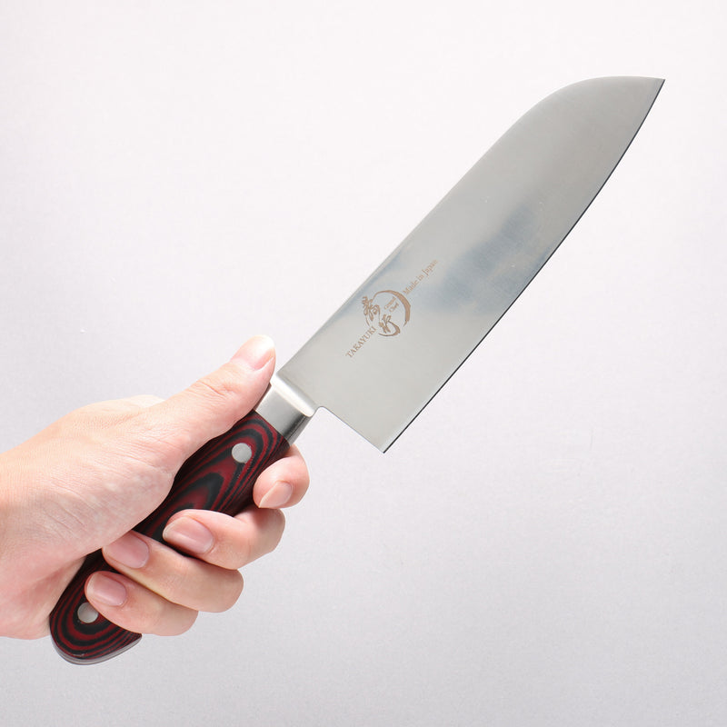 堺 孝行 大廚系列 大廚系列 瑞典鋼 三德刀 180mm 茶色米卡塔（樹脂複合材料） 握把 - 清助刃物