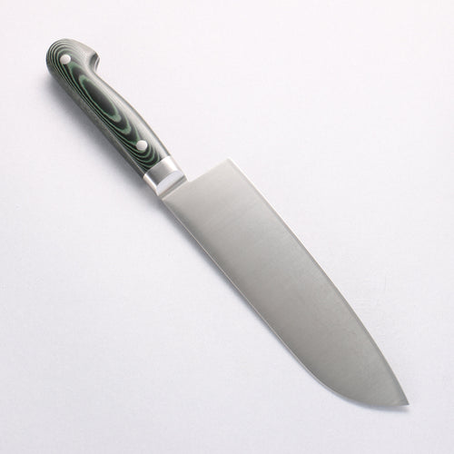 堺 孝行 大廚系列 大廚系列 瑞典鋼 三德刀 180mm 綠米卡塔（樹脂複合材料） 握把 - 清助刃物