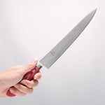 堺 孝行 大廚系列 大廚系列 瑞典鋼 筋引 240mm 紅米卡塔（樹脂複合材料） 握把 - 清助刃物