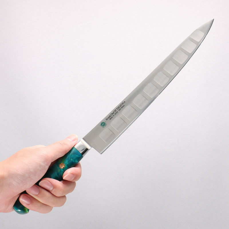 堺 孝行 大廚系列 SP 瑞典鋼 鮭魚筋引 240mm SP Type III (叢林) 握把 - 清助刃物