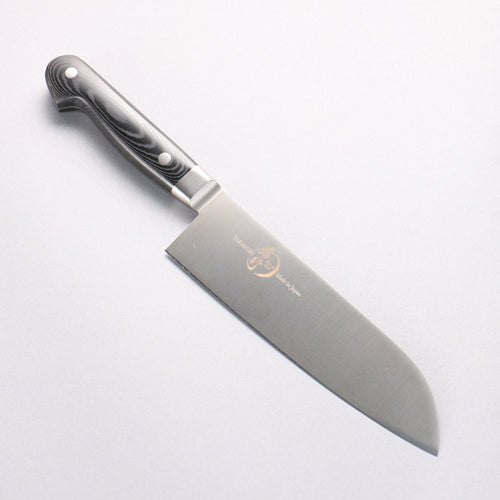 堺 孝行 大廚系列 大廚系列 瑞典鋼 三德刀 180mm 黑米卡塔（樹脂複合材料） 握把 - 清助刃物