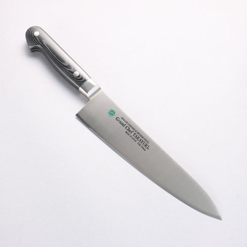 堺 孝行 大廚系列 大廚系列 瑞典鋼 牛刀 210mm 黑米卡塔（樹脂複合材料） 握把 - 清助刃物
