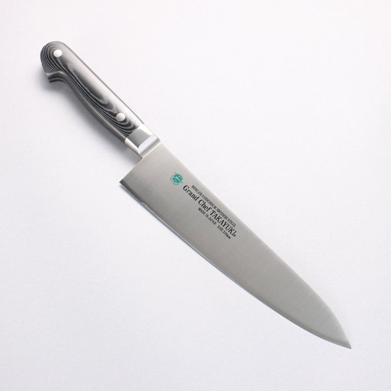 堺 孝行 大廚系列 大廚系列 瑞典鋼 牛刀 210mm 黑米卡塔（樹脂複合材料） 握把 - 清助刃物
