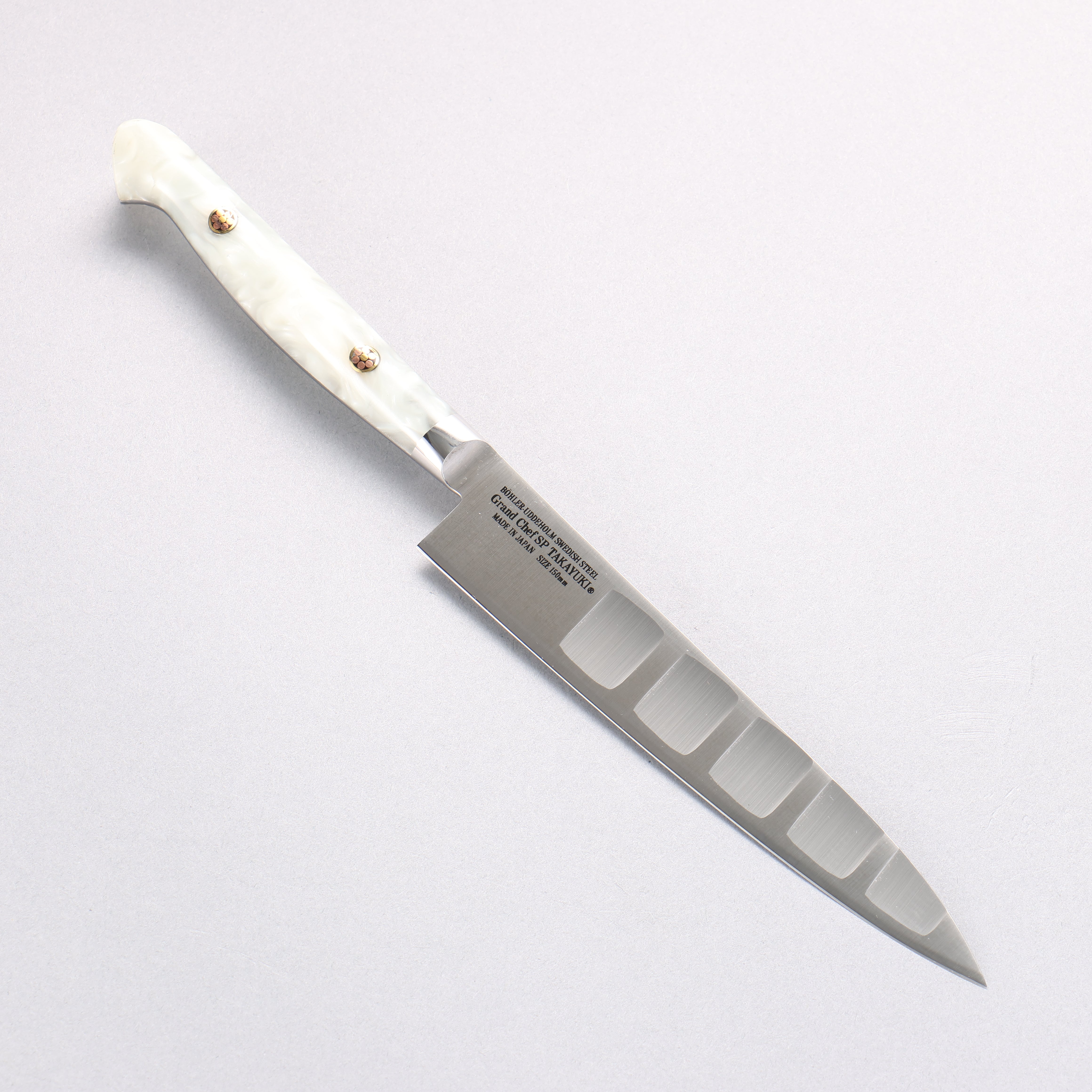 堺 孝行 大廚系列 SP 瑞典鋼 多用途小鮭魚刀 150mm SP Type III (珍珠) 握把 - 清助刃物