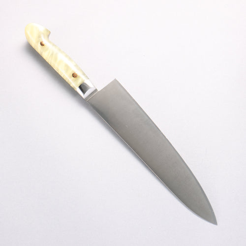 堺 孝行 大廚系列 SP 瑞典鋼 牛刀鮭魚刀型 210mm SP Type III (珍珠) 握把 - 清助刃物