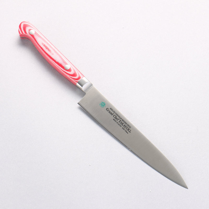 堺 孝行 大廚系列 大廚系列 瑞典鋼 多用途小刀 150mm 紅米卡塔（樹脂複合材料） 握把 - 清助刃物