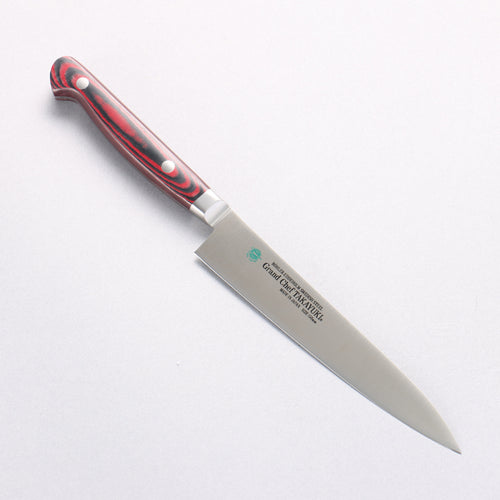 堺 孝行 大廚系列 大廚系列 瑞典鋼 多用途小刀 150mm 茶色米卡塔（樹脂複合材料） 握把 - 清助刃物