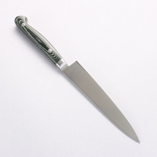 堺 孝行 大廚系列 大廚系列 瑞典鋼 多用途小刀 150mm 綠米卡塔（樹脂複合材料） 握把 - 清助刃物