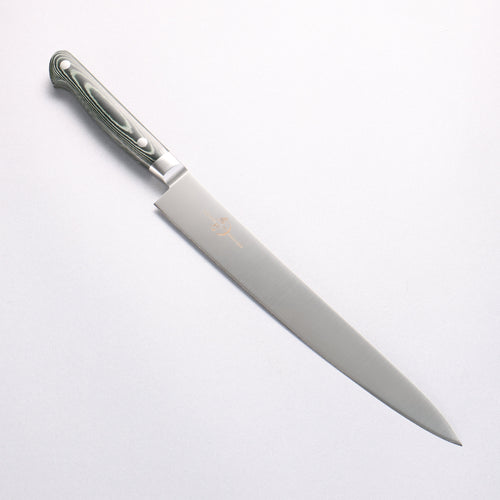 堺 孝行 大廚系列 大廚系列 瑞典鋼 筋引 240mm 綠米卡塔（樹脂複合材料） 握把 - 清助刃物