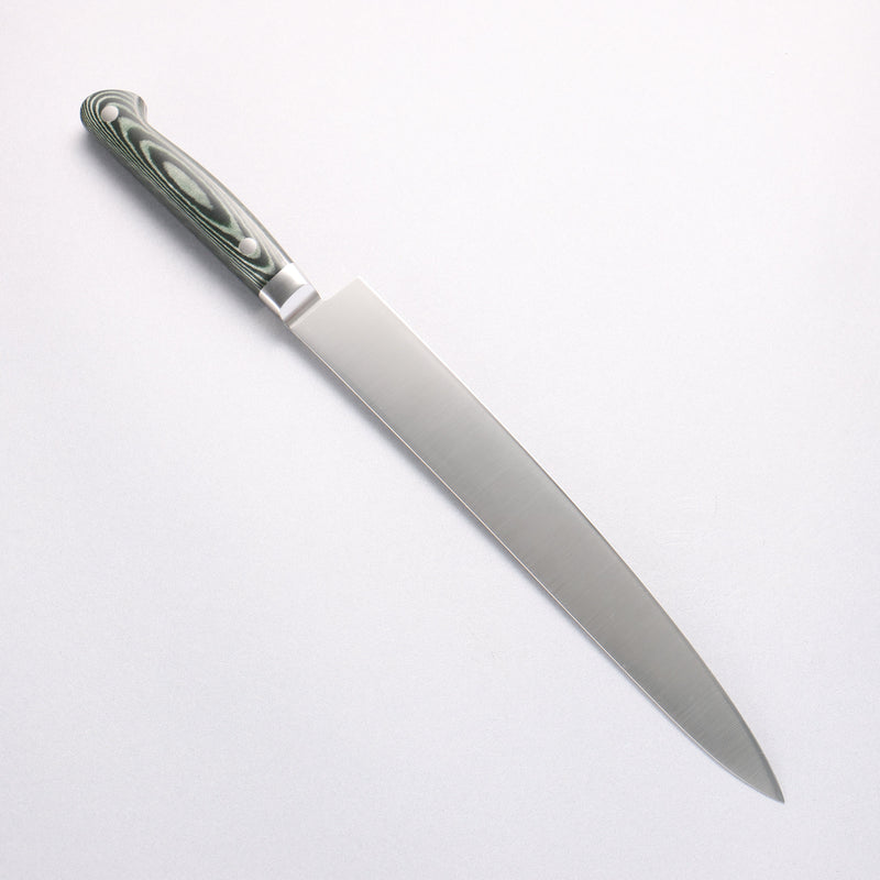 堺 孝行 大廚系列 大廚系列 瑞典鋼 筋引 240mm 綠米卡塔（樹脂複合材料） 握把 - 清助刃物