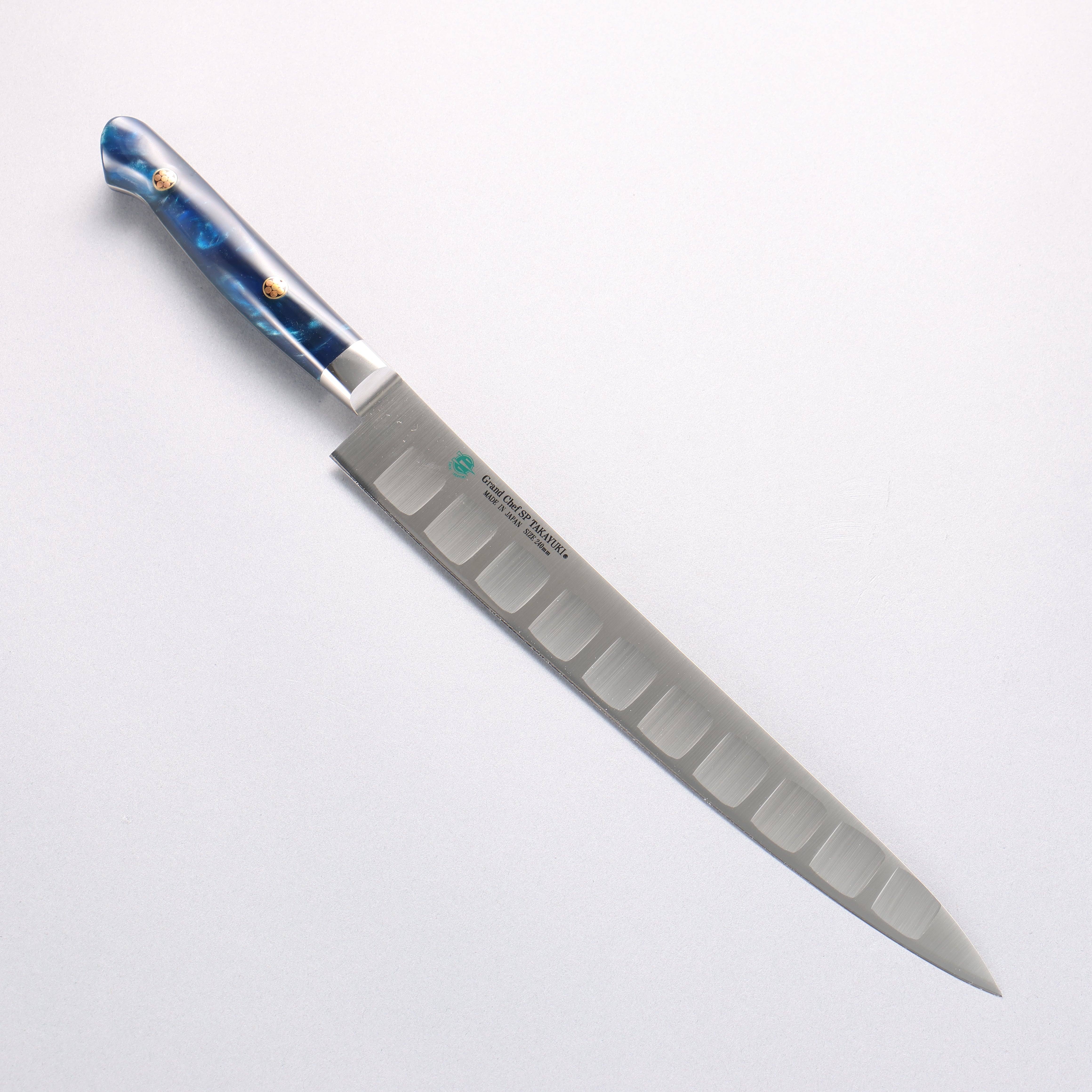 堺 孝行 大廚系列 SP 瑞典鋼 鮭魚筋引 240mm SP Type III (海洋) 握把 - 清助刃物