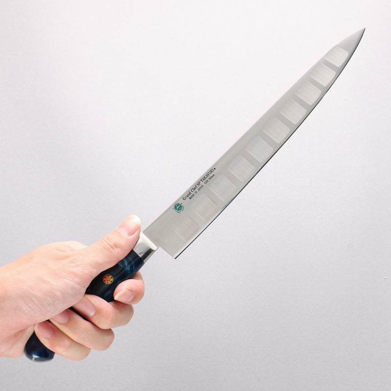 堺 孝行 大廚系列 SP 瑞典鋼 鮭魚筋引 240mm SP Type III (海洋) 握把 - 清助刃物