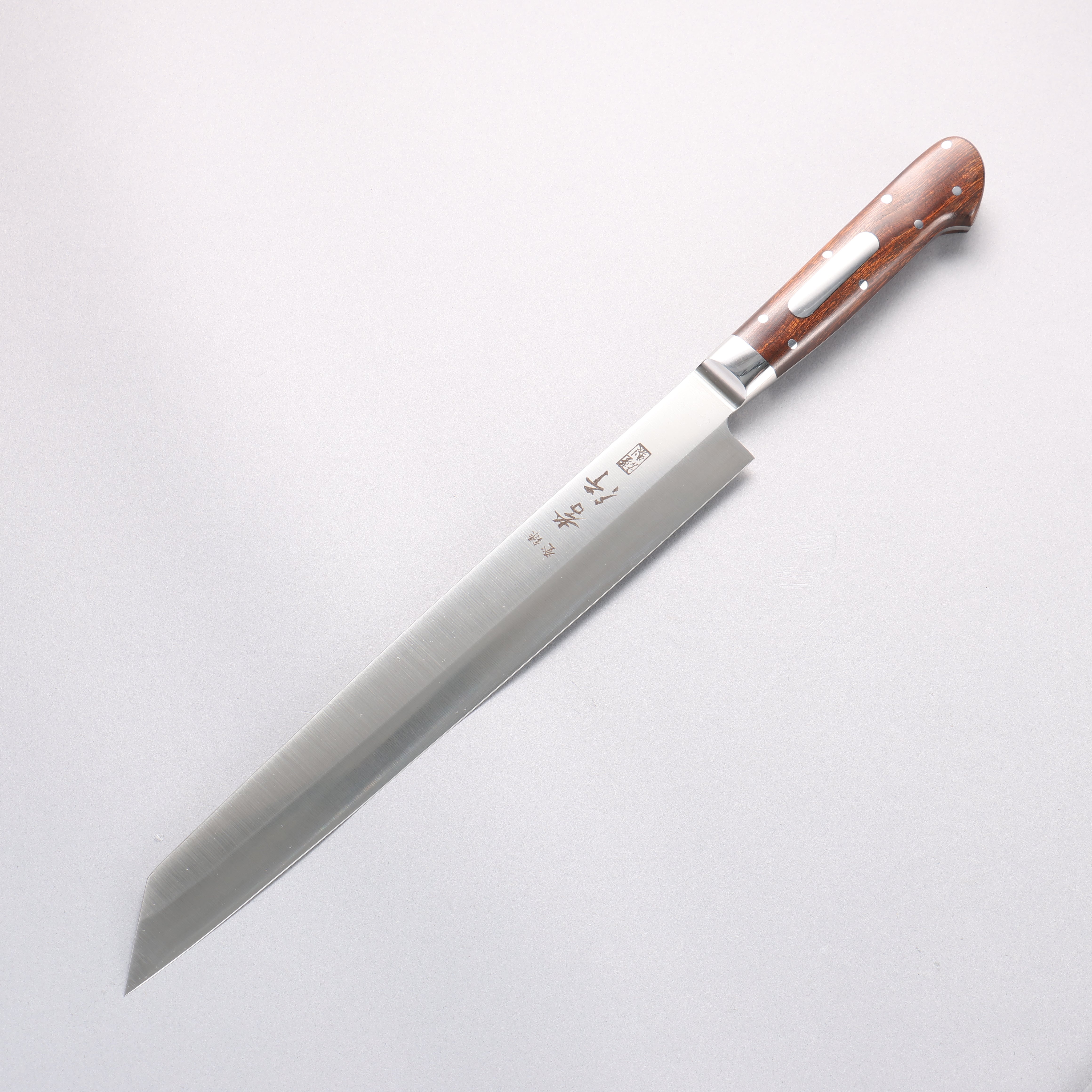 堺 孝行 大廚系列 【左撇子用】 瑞典鋼 切付柳刃 260mm 沙漠鐵木（杉原型） 握把 附刀鞘 - 清助刃物