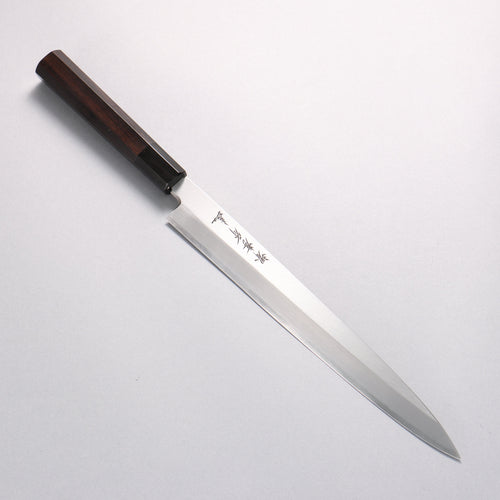 堺 孝行 銀三鋼 柳刃 270mm 黑檀 (口輪：黒水牛角) 握把 - 清助刃物