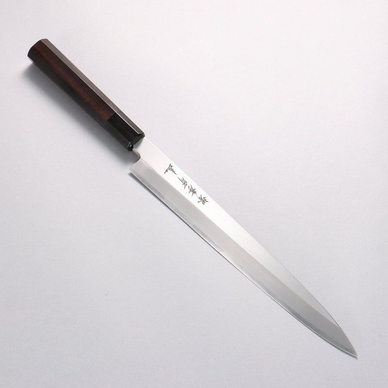 堺 孝行 銀三鋼 柳刃 270mm 黑檀 (口輪：黒水牛角) 握把 - 清助刃物