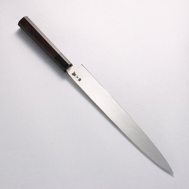 堺 孝行 銀三鋼 柳刃 270mm 黑檀 (口輪：黒水牛角) 握把 - 清助刃物