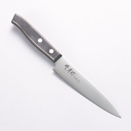 堺 孝行 Sumire VG10 多用途小刀 130mm 黑合成木 握把 - 清助刃物