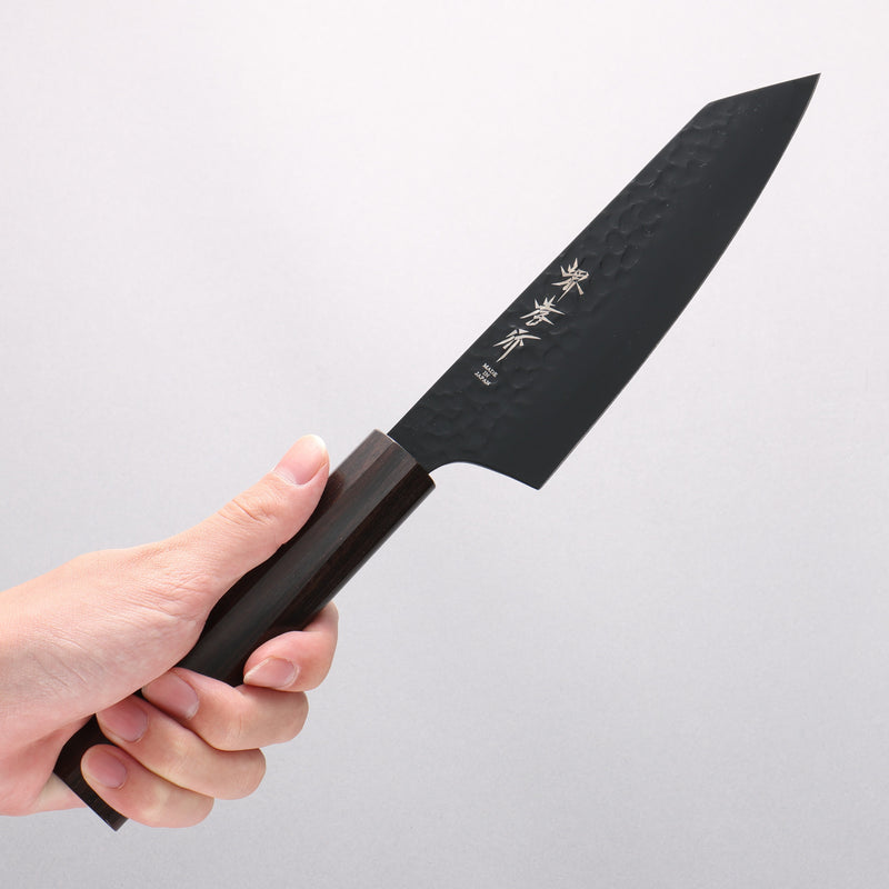 堺 孝行 黑影 VG10 切付三德刀 160mm 黑檀(6角淚珠型) 握把 - 清助刃物